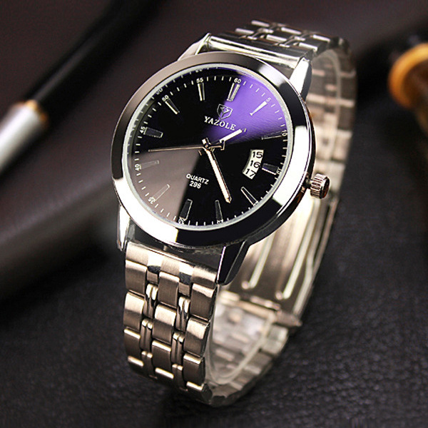 

YAZOLE 296 Модные мужские кварцевые часы Casual Date Дисплей Bussiness Wristwatch
