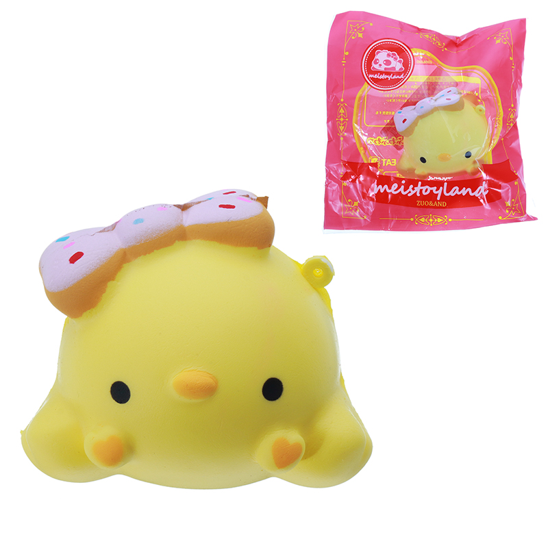 

Meistoyland Squishy Yellow Chick Slow Rising Straps Squeeze Toy Gift Healing Toy Collection с упаковкой