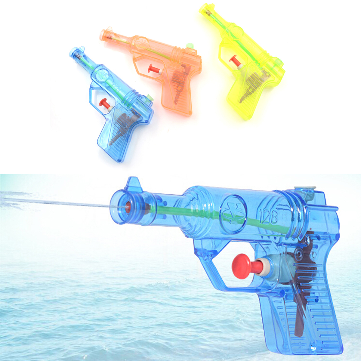 

6Pcs / set Kids Summer На открытом воздухе Бассейн Пляжный Squirt Water Toys Прозрачные нетоксичные забавные игрушки для плавания