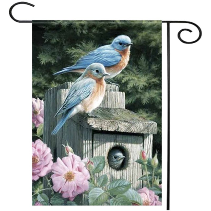 

28x40 Весенний сезон Bluebirds Welcome House Сад Украшение баннерных флагов