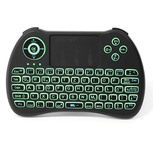 

iPazzPort KP-810-21Q 2.4G Wireless German Three Color Backlit Mini Keyboard Touchpad Air Mouse