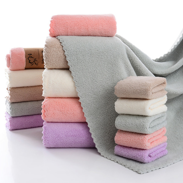

High-density Coral Velvet Bath Towel Microfiber Gift To Increase Water-absorbing Color Household Towel