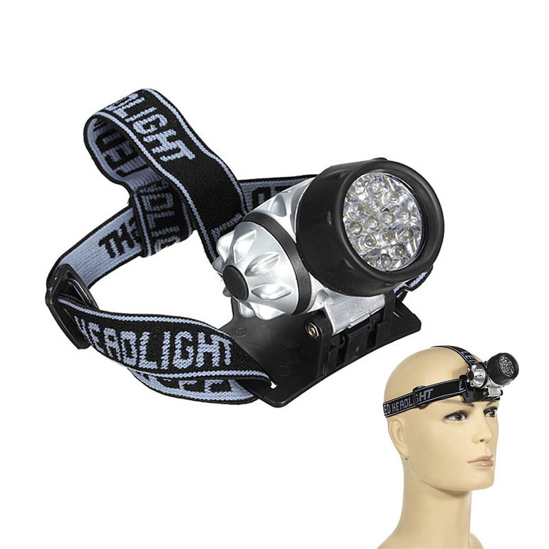 

BIKIGHT 19-LED 4 Modes Bike Waterproof Headlamp For Fishing Walking Camping Reading 3 x AAA