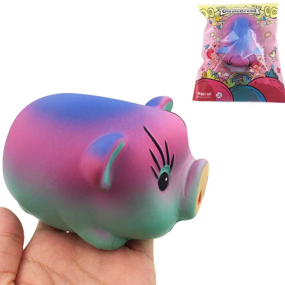 

GiggleBread Squishy Colored Pig 12 * 9 * 5.5CM Лицензированный медленный рост с упаковкой