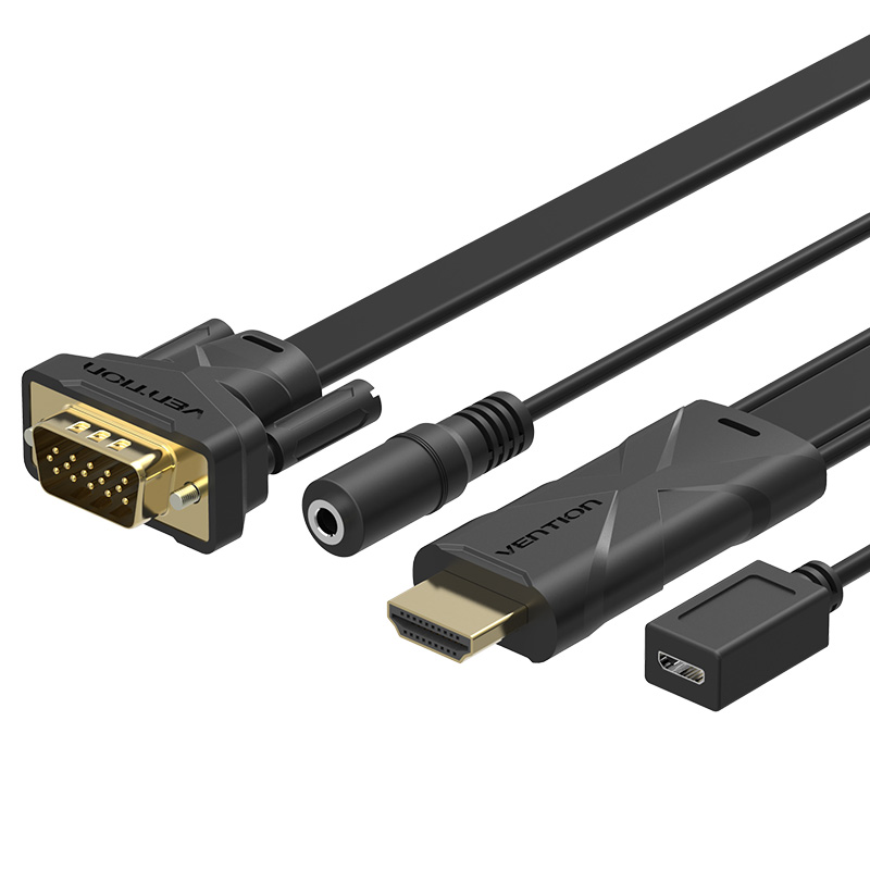 

Vention Кабель для преобразования HDMI в VGA с 3,5-мм аудио адаптером Micro USB-порт для ноутбука Xbox 360 PS3