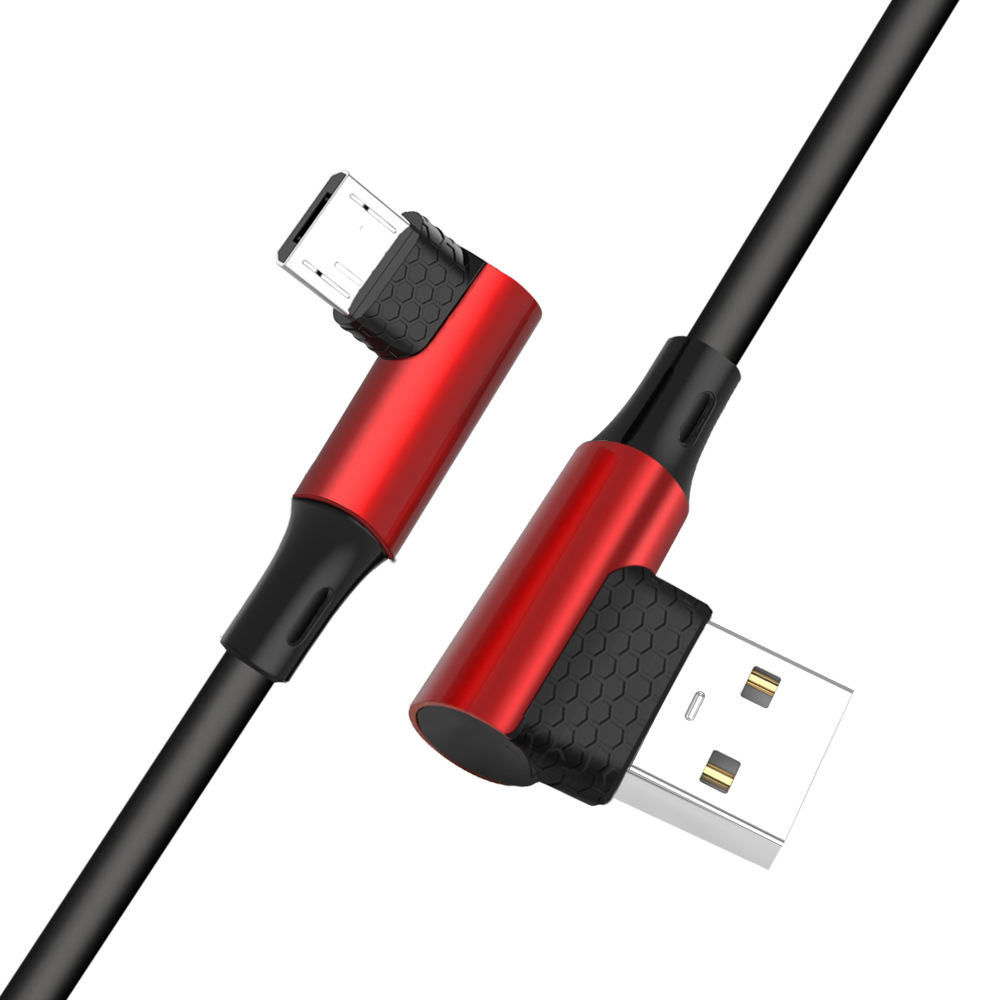 

Bakeey Реверсивный 90-градусный кабель для зарядки и передачи данных Micro USB 2.4A 3,28 фута / 1 м для Note 5
