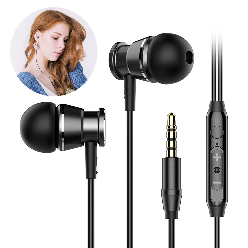 

Langsdom M305 Mini 3.5mm Wired In-ear Earphone Stereo Heavy Bass Headphone With Mic for Iphone Samsung HTC