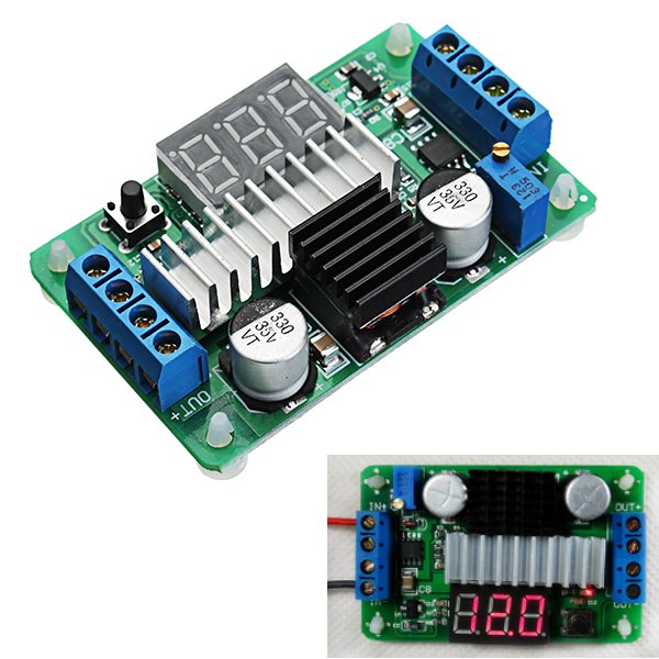 

LTC1871 DC-DC 3.5-30V 6A 100W Adjustable High Power Boost Power Module Step Up Board Converter 2 Way Display LED Voltmeter With Reverse Connection Protection Function