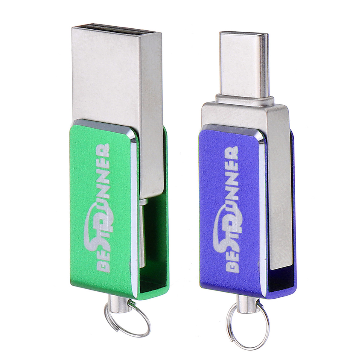

Bestrunner 2 в 1 Type-C OTG USB 2.0 64GB Flash Drive U Диск для смартфонов ноутбуков Настольные ПК Динамик