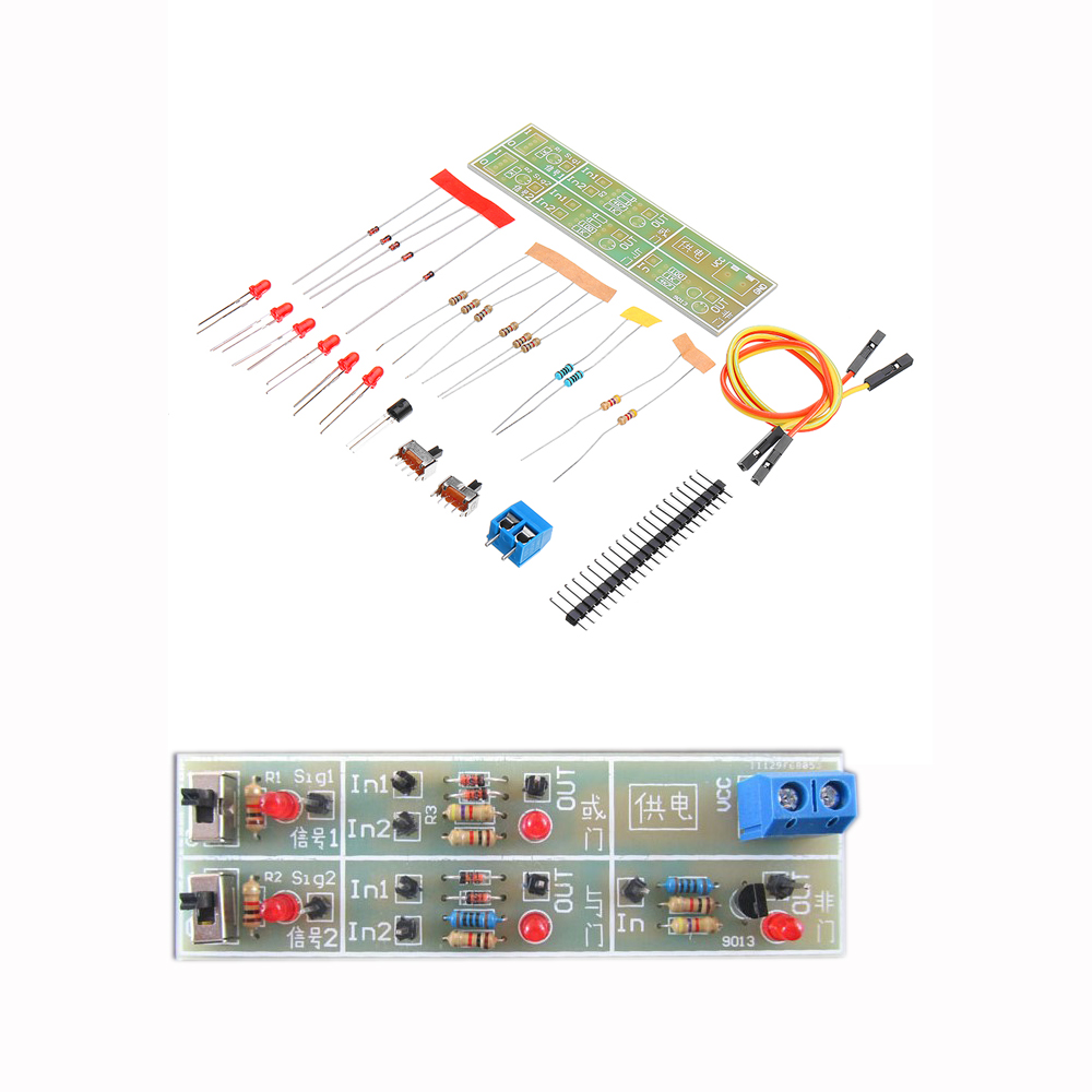 

5pcs DIY Discrete Element Gate Circuit Kit Digital Circuit Teaching Experiment Starter Kits