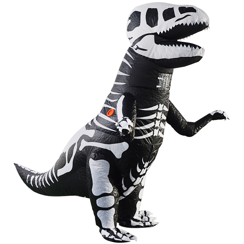

До 2,2 м Для взрослых Черно-белая кость тиранозавр Кукла Надувные игрушки с воздуходувкой Праздничный костюм Одежда Для