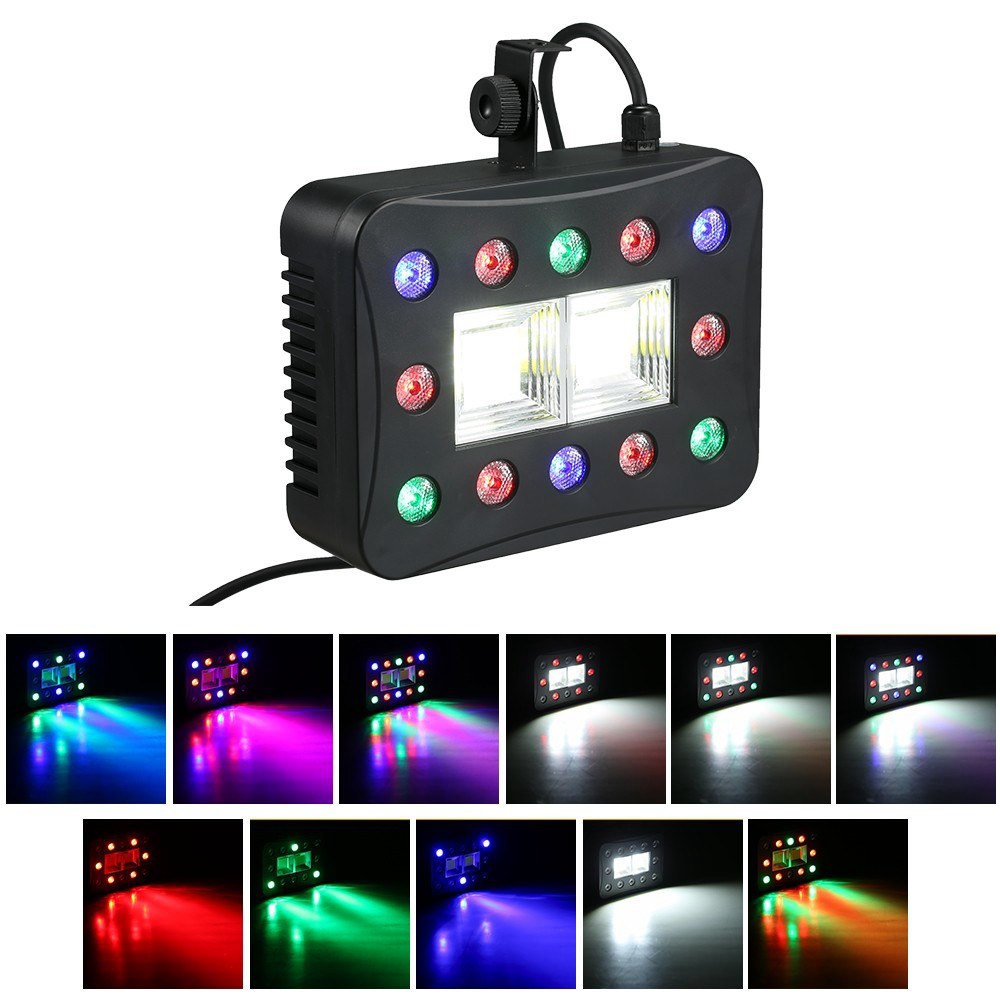 

30W 12+2 LED Strobe Par Lamp RGBW Beam LED DMX Stage Light for DJ Party Club Show Holiday AC90-240V