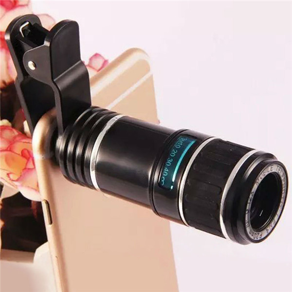 

12X Универсальный телеобъектив Объектив Мобильный телефон Оптический телескоп камера для iPhone Xiaomi Huawei