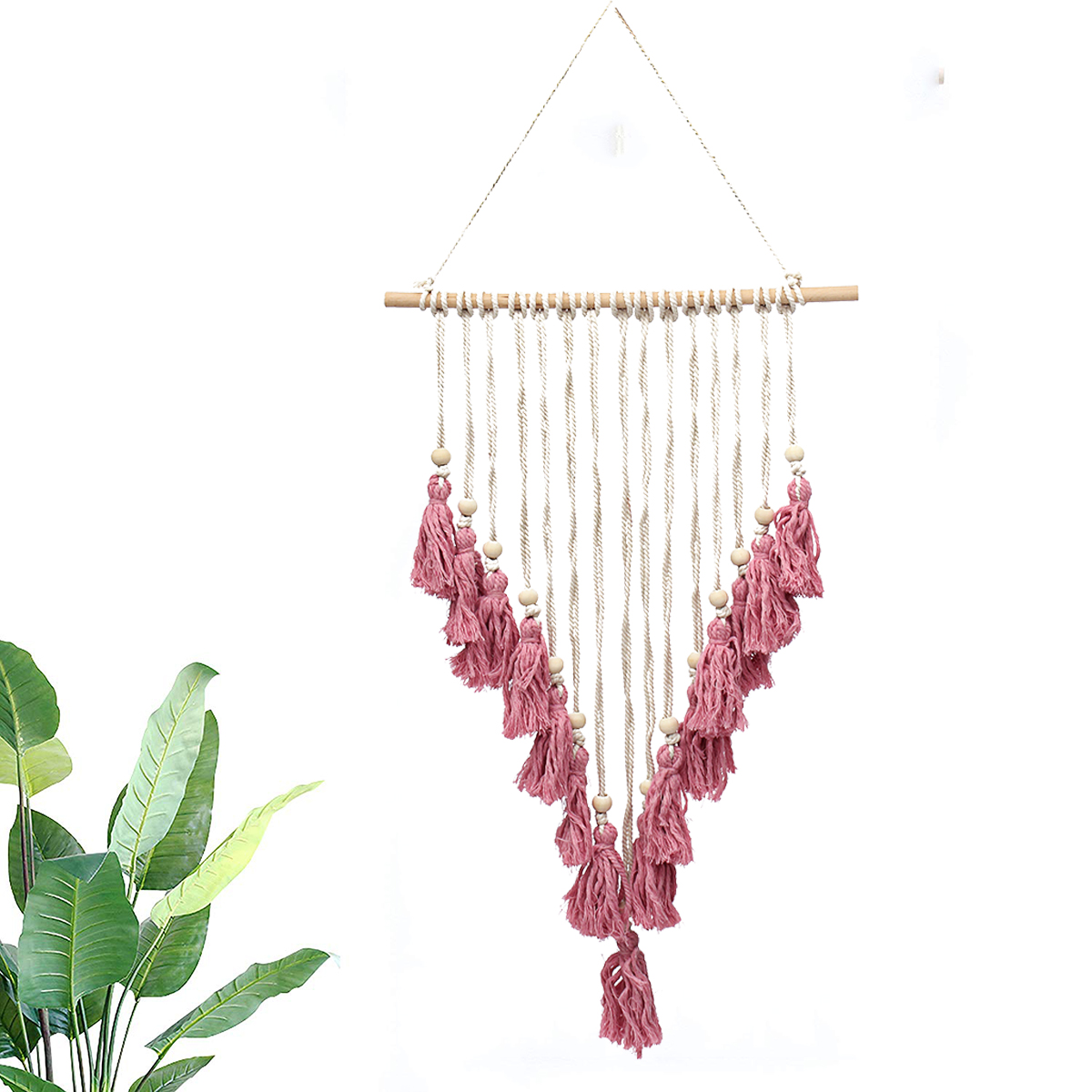 

Wall Hanging Handwoven Bohemian Cotton Rope Chic Tapestry Home Door Decorations