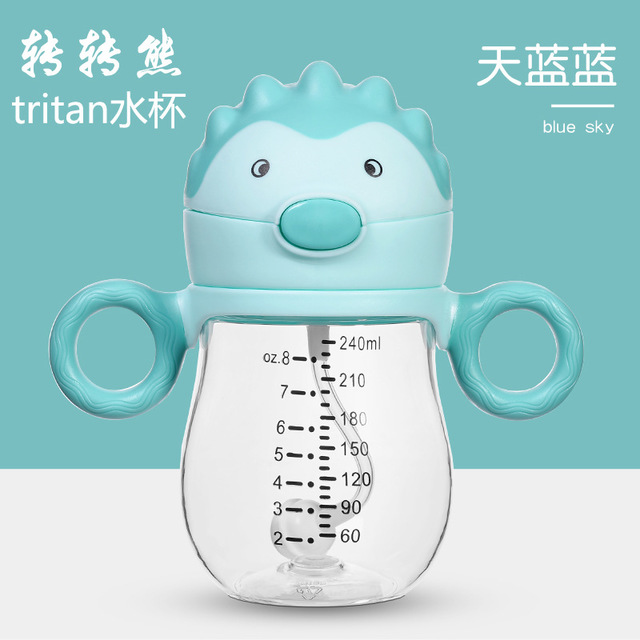 

Turn Bear Baby Cup Tritan Материал Дети учатся пить чашку с ручкой мультфильм чайник 240 мл 8246