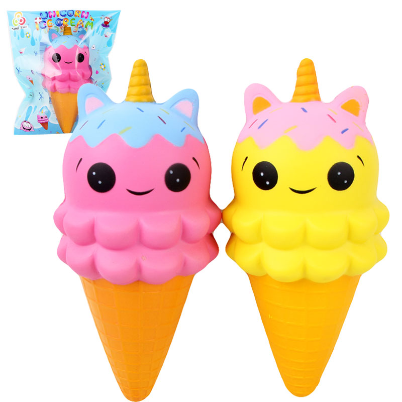 

Sanqi Elan Squishy Unicorn Ice Cream Jumbo 20*9CM Licensed Slow Rising With Packaging Collection Gift Soft Toy