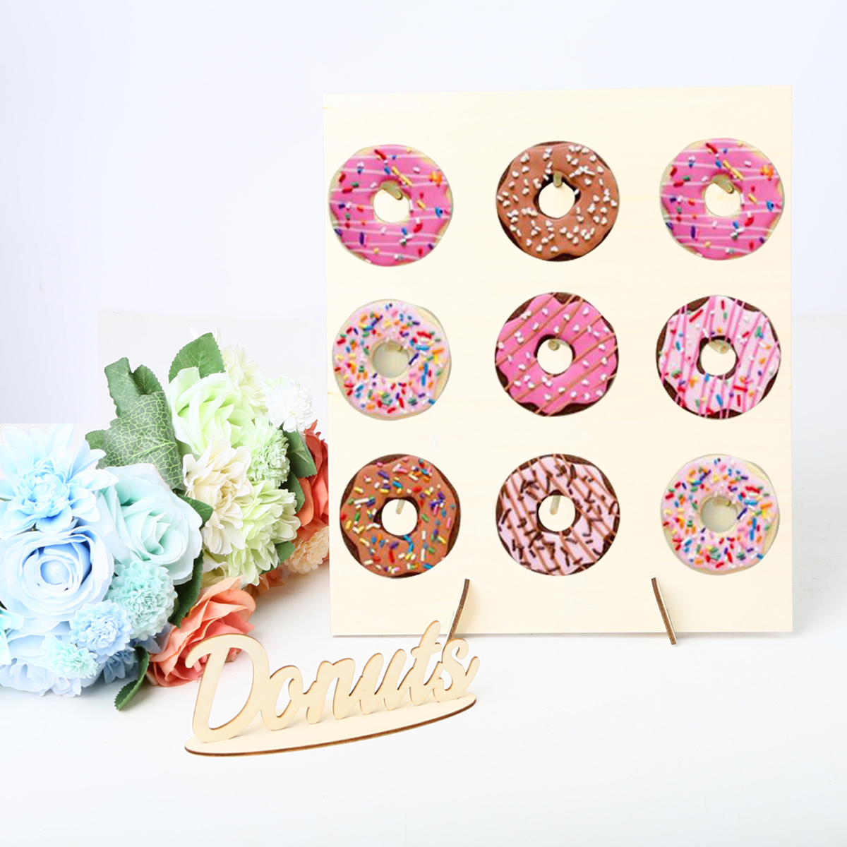 

DIY Doughnut Rack Donut Holds Storage Racks Donut Wall Stand Wedding Party Decorations