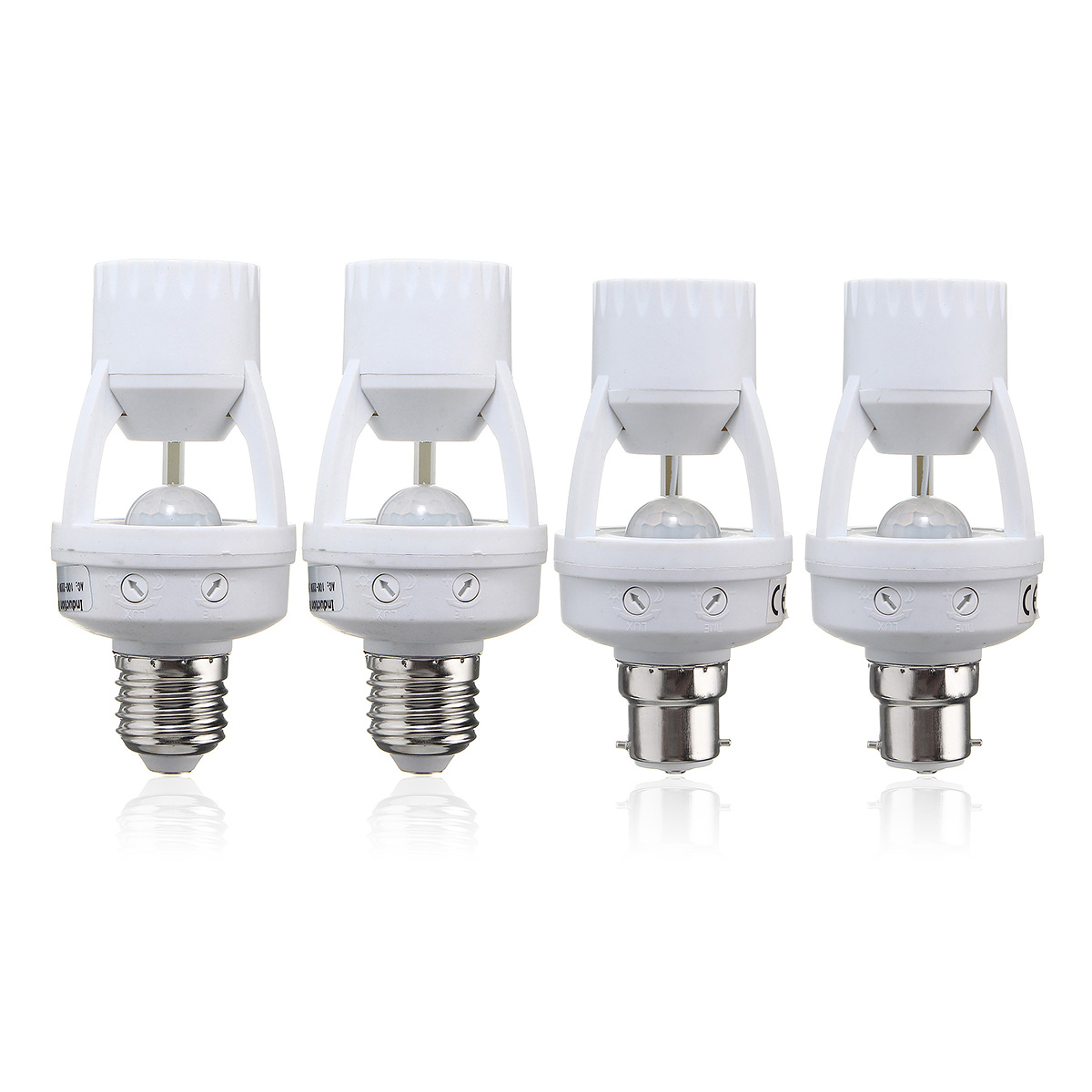 

E27/B22 to E14/E27 PIR Motion Sensor Socket Light Bulb Adapter Lamp Holder AC110-240V