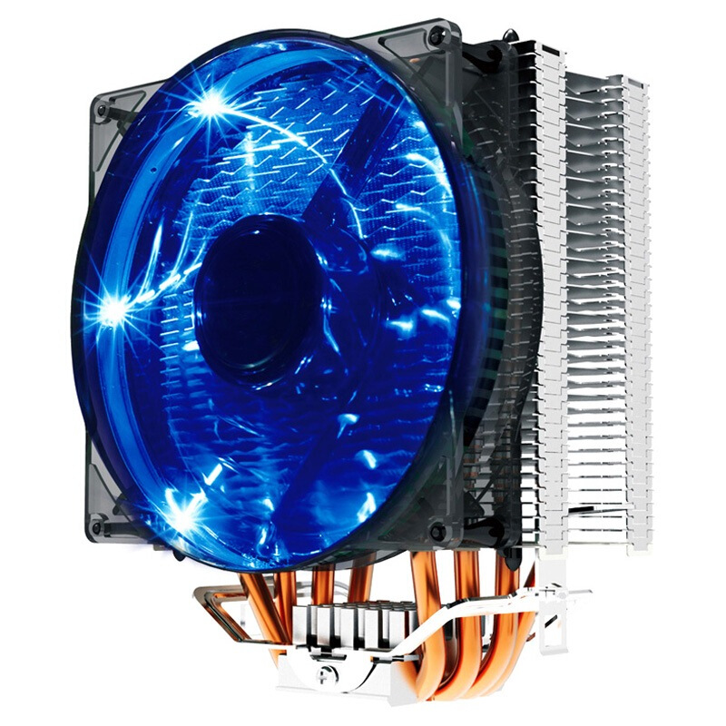 

Pccooler Donghai X4 4 Pin 4 Heat Pipes Blue LED Охлаждающий вентилятор охлаждения процессора для Intel AMD