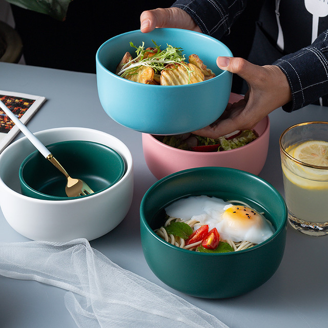 

4.5 дюймов 6 дюймов Nordic Керамический Чаша для риса Домашняя посуда Столовая посуда Чаша для супа Матовая салатница Чаша для выпечки