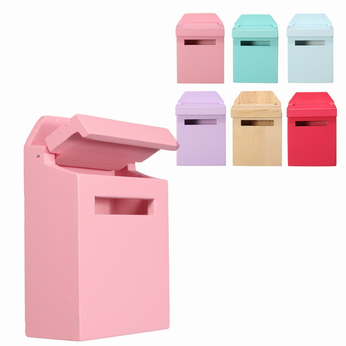 

1/12 Шкала Colorful Mail Коробка DIY Dollhouse Миниатюрные аксессуары для мебели для кукольных домиков