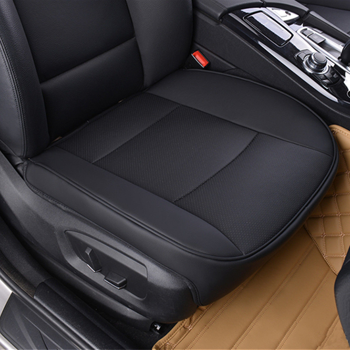 

Универсальный 53x50cm Черный Кожа PU Передняя Авто Чехол для сиденья