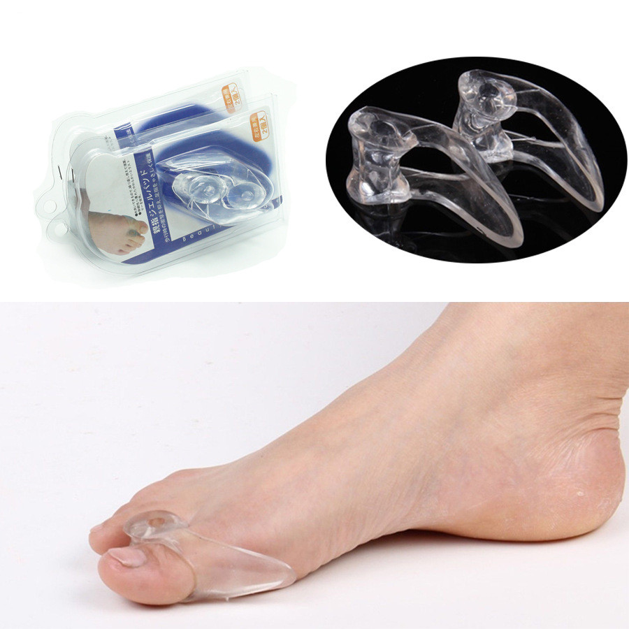 

1 Пара Прозрачный Силиконовый Сепаратор Пальца Ноги Hallux Valgus Кости для Большого Пальца Ортопедические Скобы
