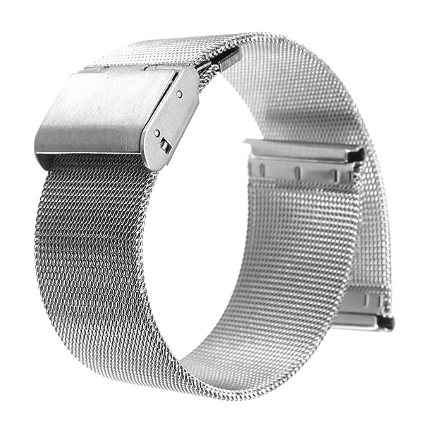 

18/20/22/24mm Silver Stainless Steel Mesh Net Watch Band
