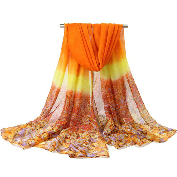 

Женское Печать шифон шарфы шали Casual На открытом воздухе Soft Шарф
