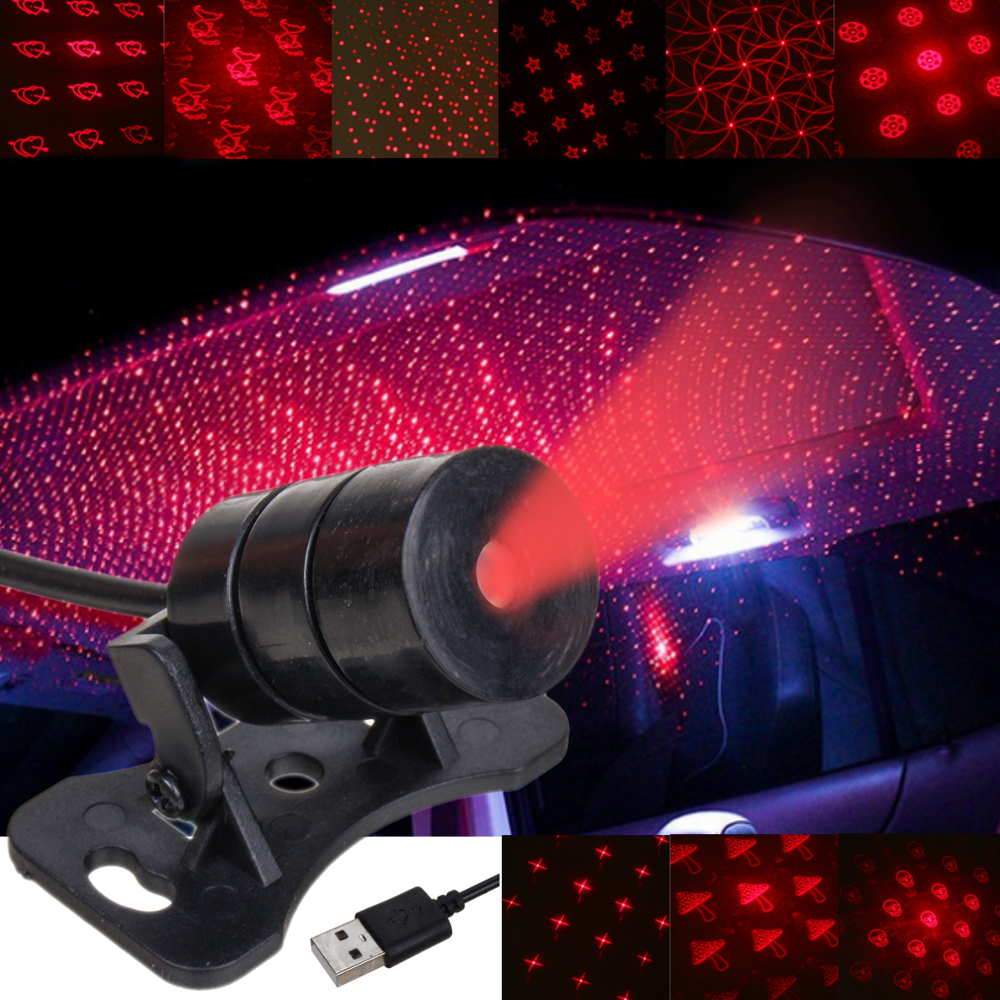 

Мини LED Авто Потолок на крыше Star Night Light Проектор Лампа Интерьер Атмосфера Украшение Starry Проектор USB-штекер