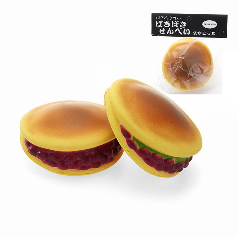 

Squishy Japanese Burger Bread 10cm Медленный рост с упаковкой Коллекция подарков Декор Игрушка