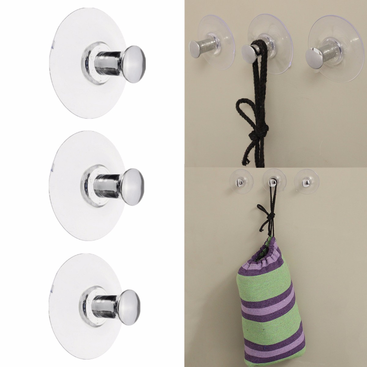 

3шт Присоска крючки для висячия полотенца вешалка для ванной комнаты и кухни
