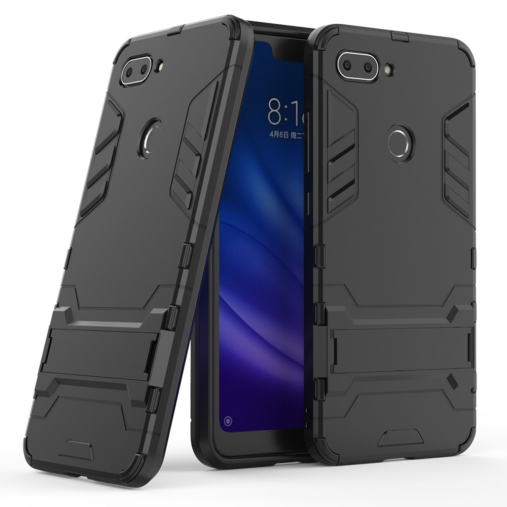 

Bakeey™ Armor Shockproof with Desktop Stand Soft TPU + Hard PC Back Cover Protective Case for Xiaomi Mi8 Mi 8 Lite