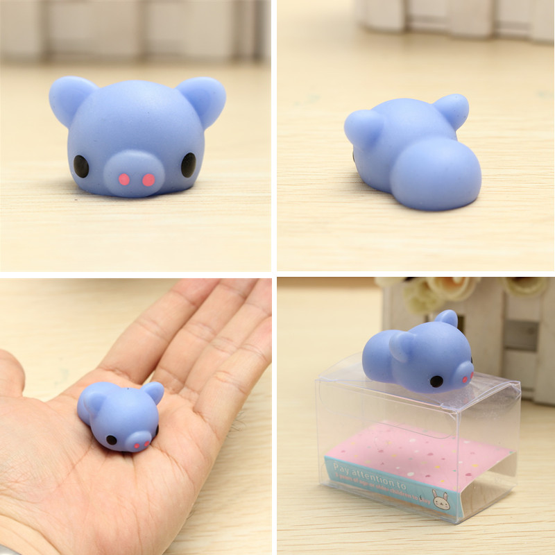 

Синий поросенок Squishy Squeeze Pig милая лечебная игрушка Kawaii коллекция снятие стресса подарок декор