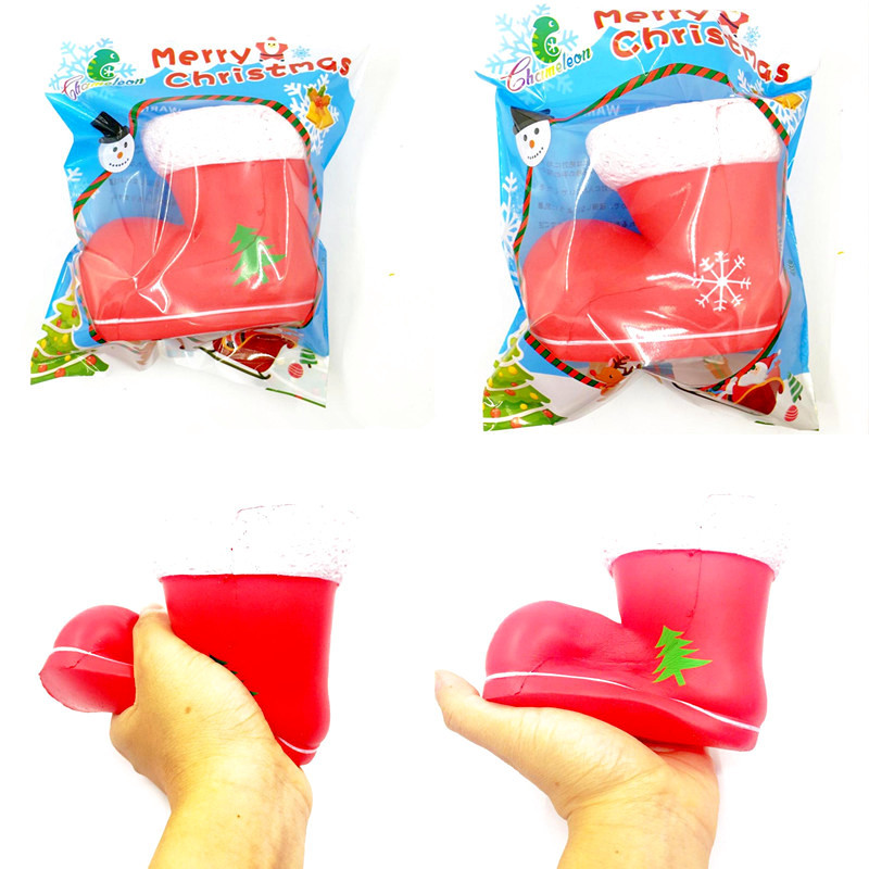 

Chameleon Squishy Christmas Ботинки Santa Clause Boot Slow Rising With Packaging Gift Decor Toy