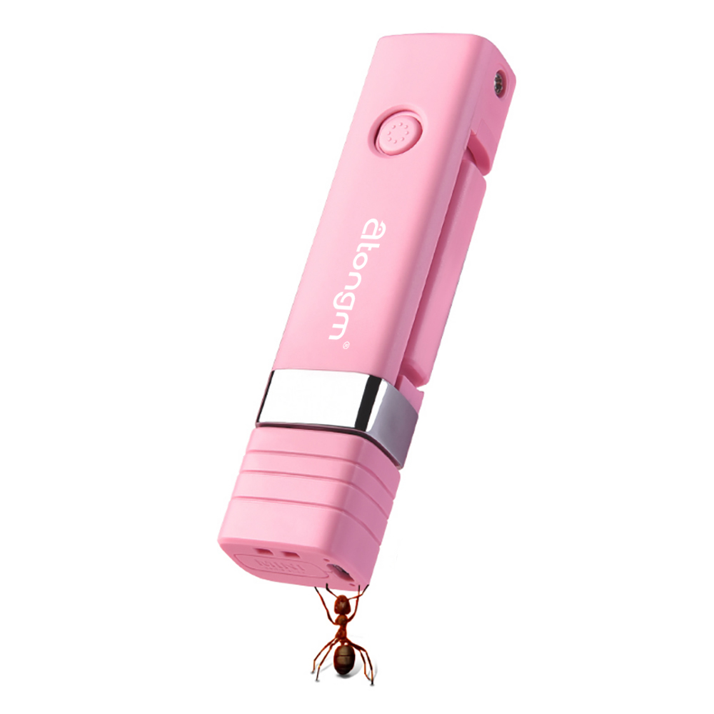 

Atongm Wired Control Extendable Foldable Mini Selfie Stick Pink