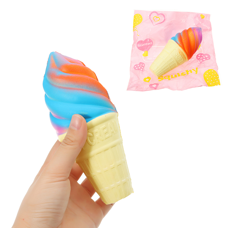 

Colorful Мороженое Squishy 14,5 * 6 см Медленное поднятие с подарком коллекции упаковки Soft Игрушка