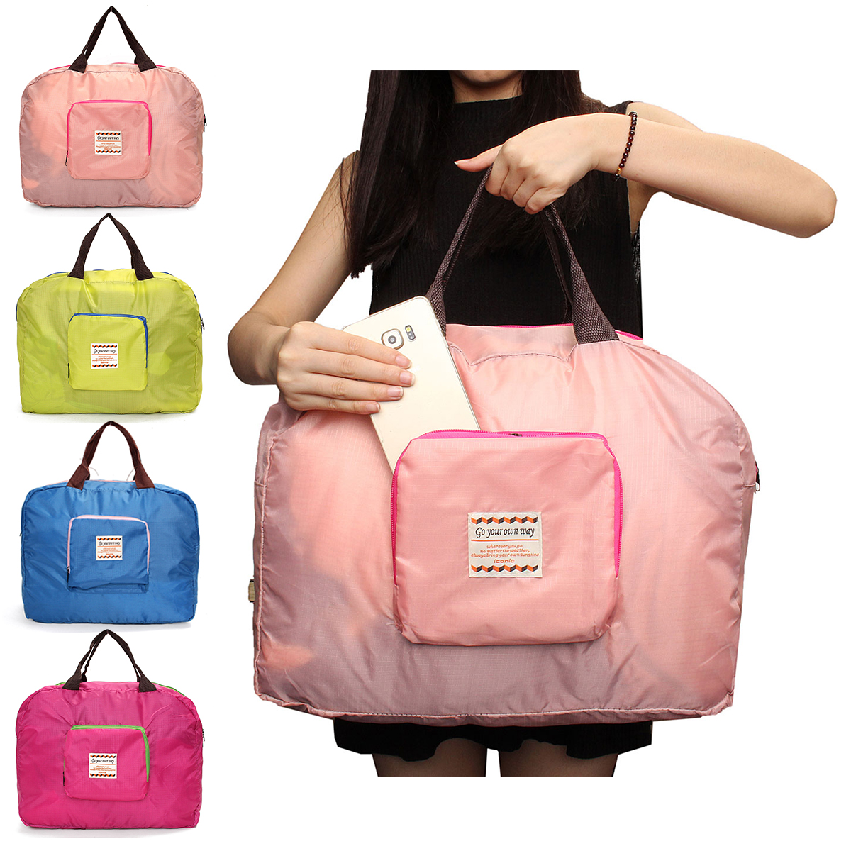

Honana HN-0930 Waterproof Folding Shopping Storage Shoulder Bag Handbag Travel Totes Pouch Bag