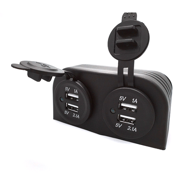 

5v 3.1a USB зарядное гнездо водонепроницаемый зарядное устройство двойной USB автомобиль для мобильного телефона таблетки