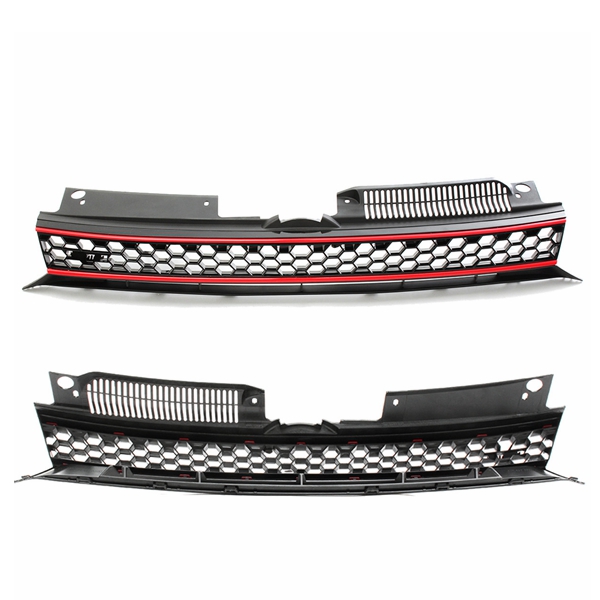 

Front Bumper Main Center GTI Style Black Or Red Mesh Grille For VW Golf 6 MK6 10-14