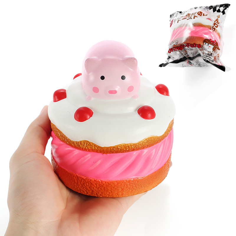 

Squishy Piggy Cake 9.5cm Розовый Свинья медленно растет с коллекцией подарков Подарочный декор Мягкая игрушка