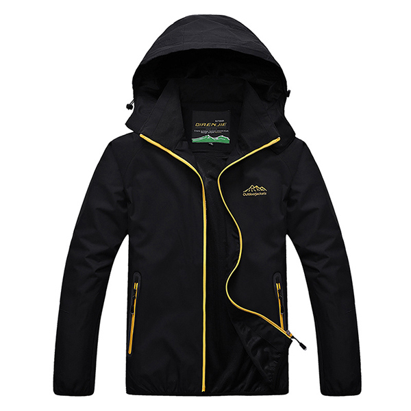 

Mens Waterproof Windproof Ultralight Thin Jackets Hood Removable Outdoor Coat