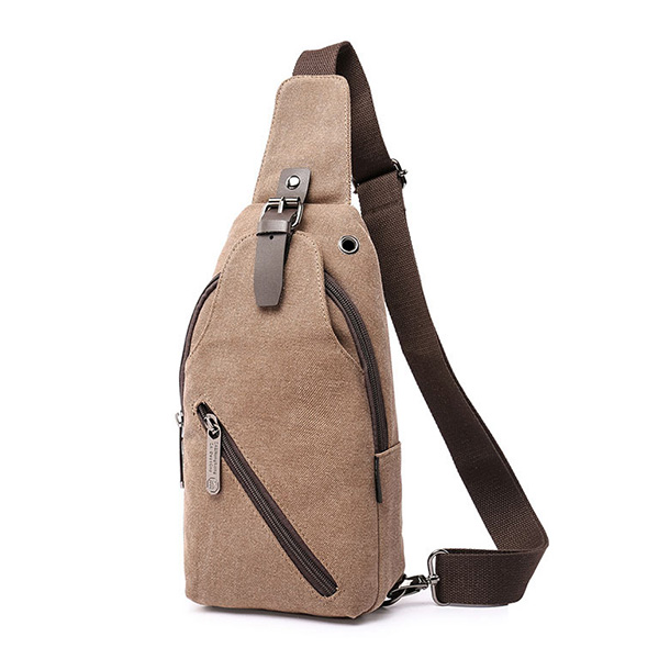 

Men Canvas Sling Bag Outdoor Sport Casual Chest Pack Crossbody Swagger Bag