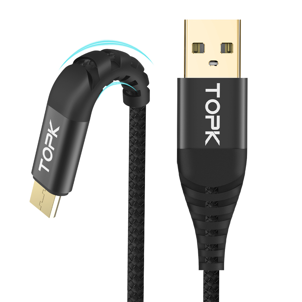 

TopK 2.4A Micro USB Fast Charging Data Cable 3.28ft / 1m для Honor 8X Xiaomi Redmi Note 5