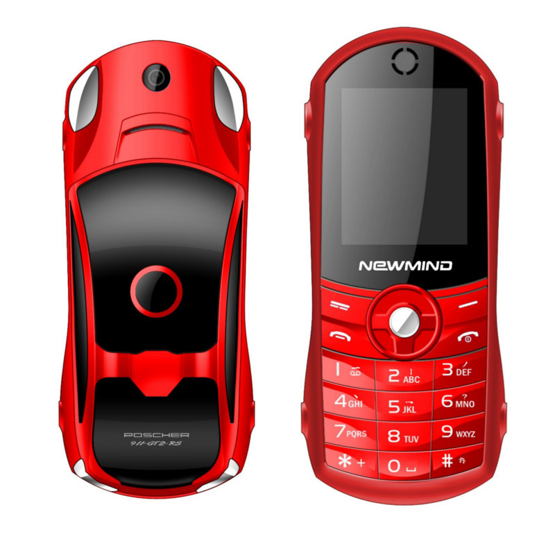 

NEWMIND F8 Car Model Cellphone 1.8'' 1900mAh Flashlight Music Player Dual Sim Mini Card Phone