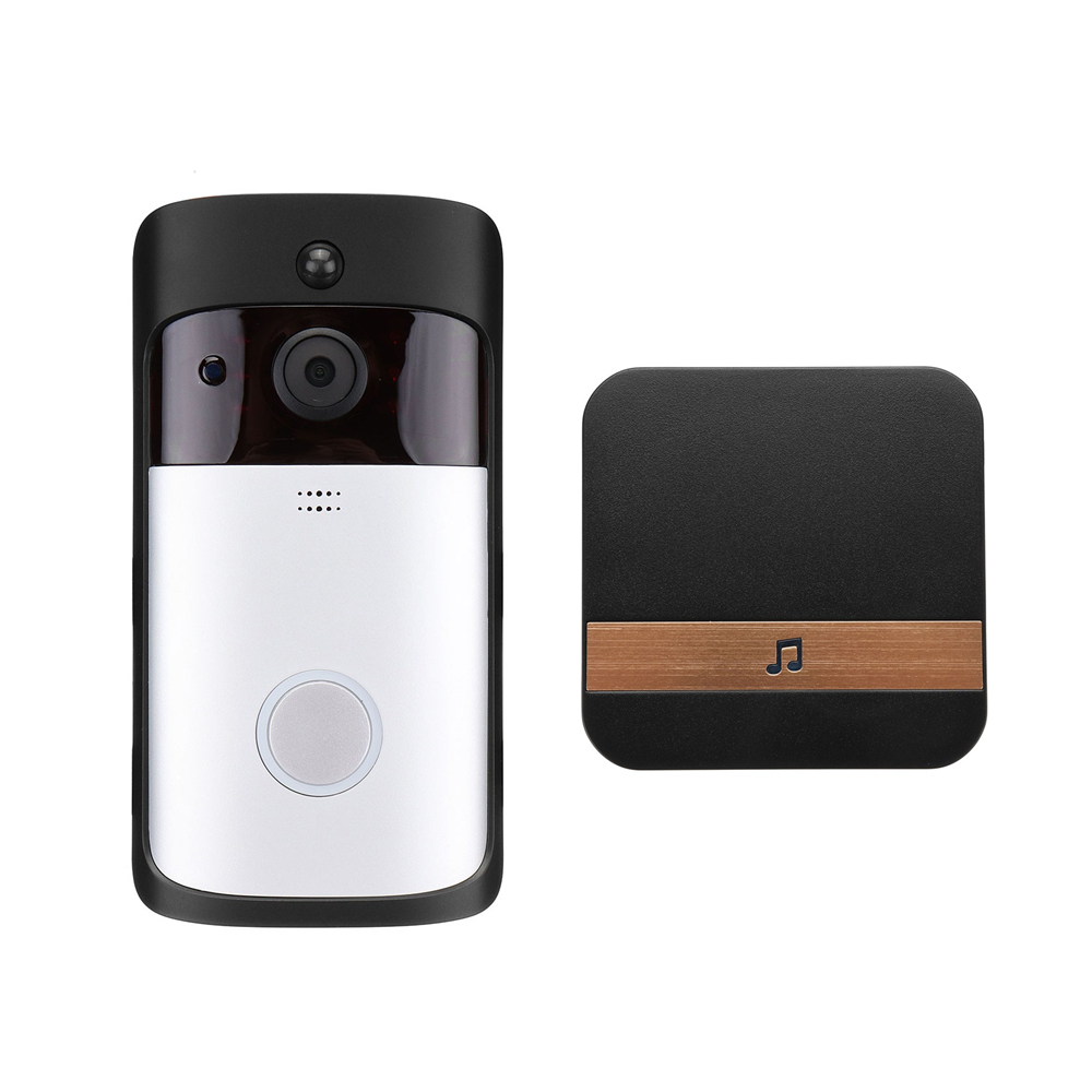 

Беспроводной 1080P Видео дверной звонок камера Батарея Поддержка PIR Обнаружение ночного видения с DingDong