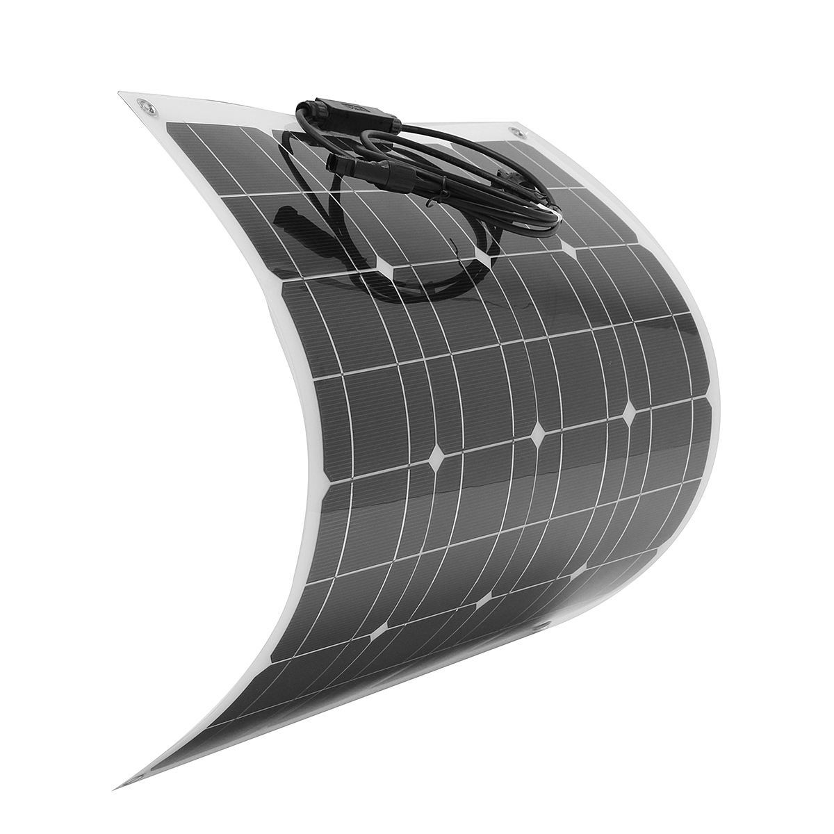 

60W 12V Солнечная Панельный гибкий полугибкий Солнечная Батарея Зарядное устройство с MC4 Для RV Авто мотоцикл Лодка