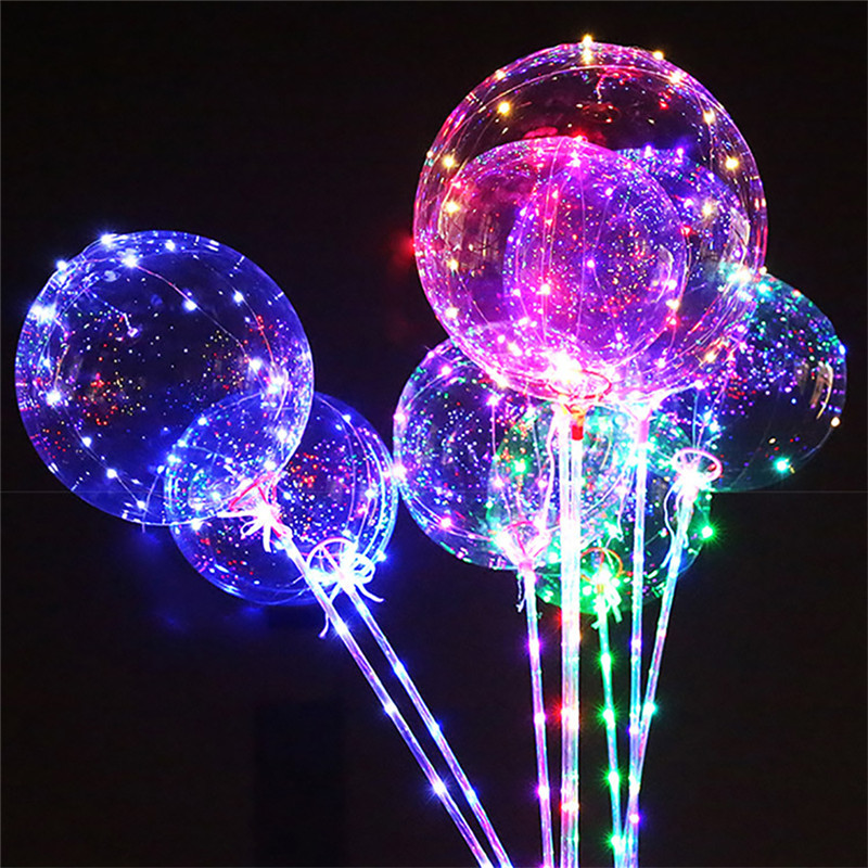 

20-дюймовый DIY светящийся прозрачный волна мяч день рождения Свадебное украшения светодиодный фонарь Воздушный шар вибрирующая игрушка