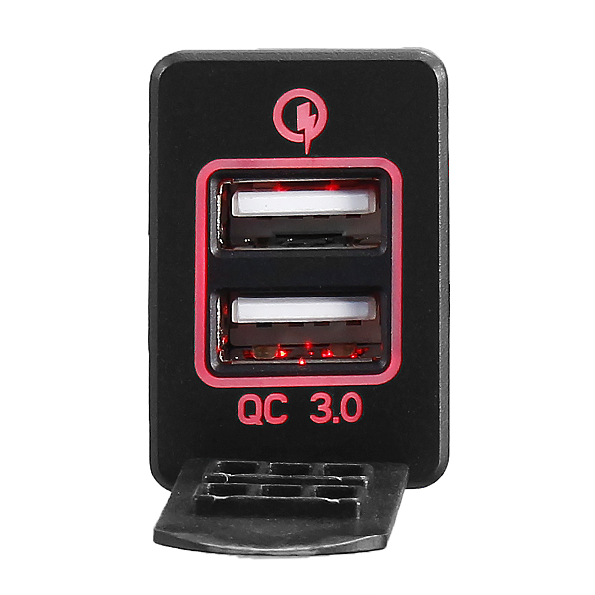 

QC3.0 12-24V LED Dual Port USB Interface Charger Socket Power Adapter For Toyota