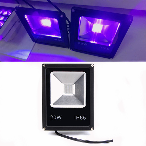 

20W UV LED Проектор Наводнение 365/375/385/395/405 / 415NM На открытом воздухе Водонепроницаемы Лампа AC85-265V